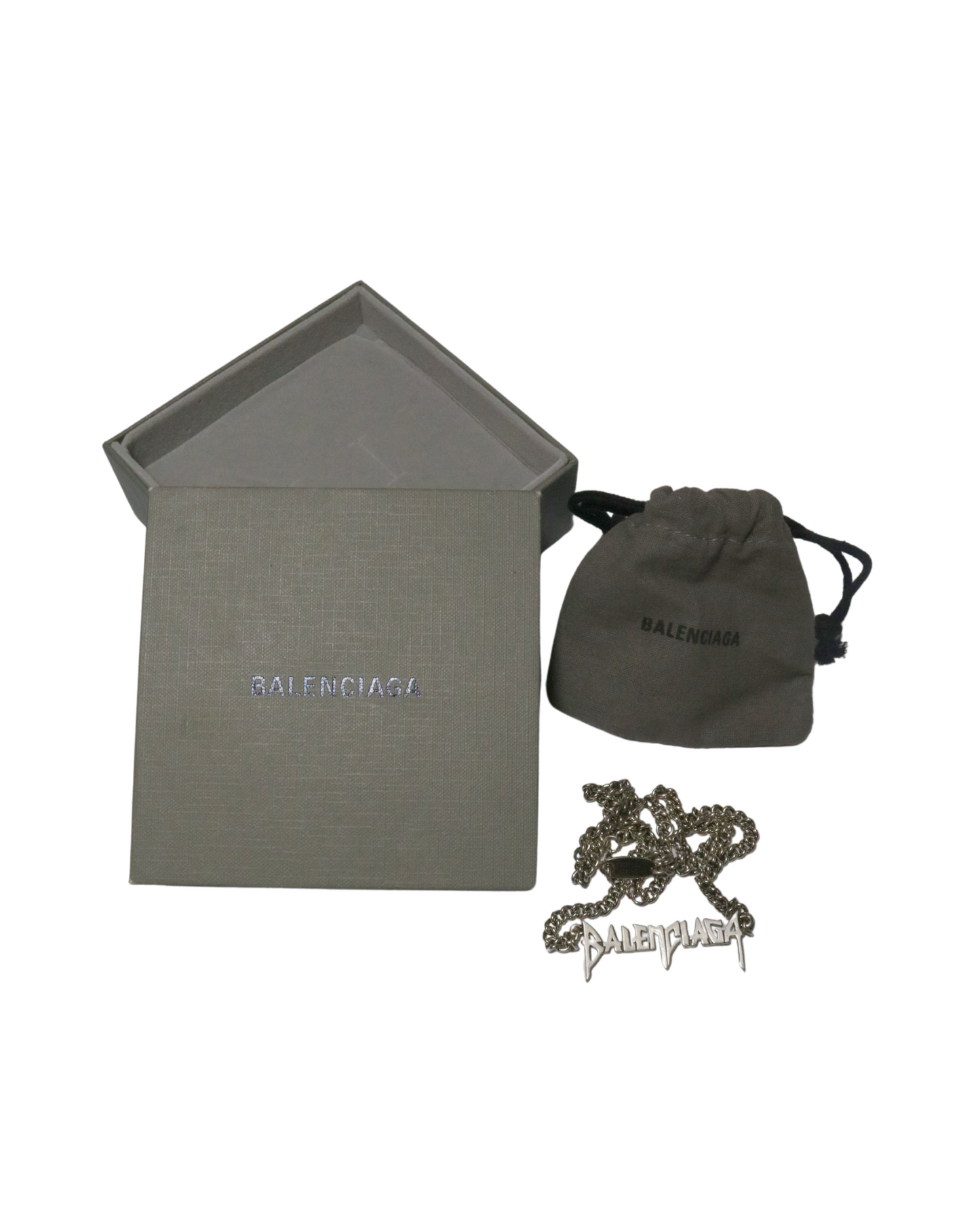 BALENCIAGA TYPO NECKLACE