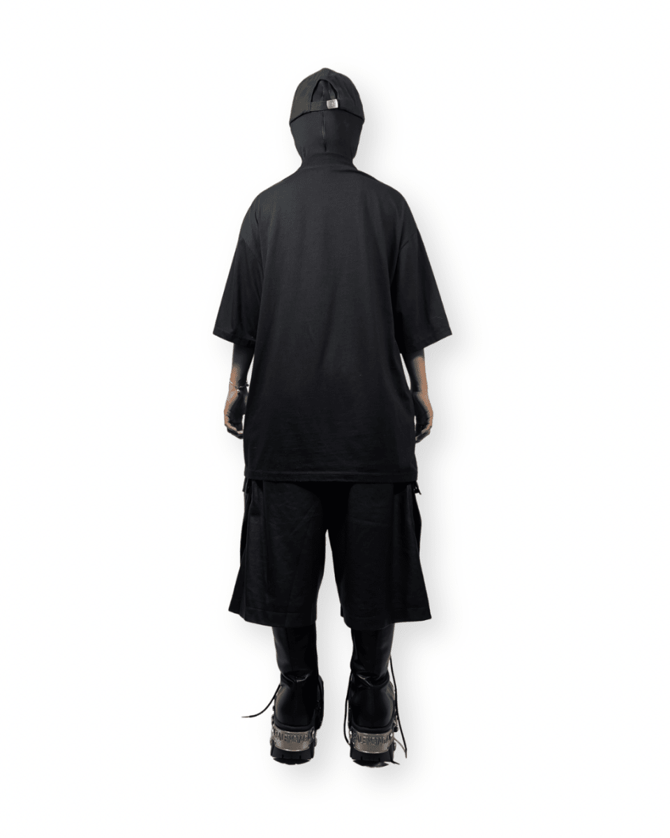 BALENCIAGA SS21 BLACK DIAGONAL LOGO CAP - VAULT