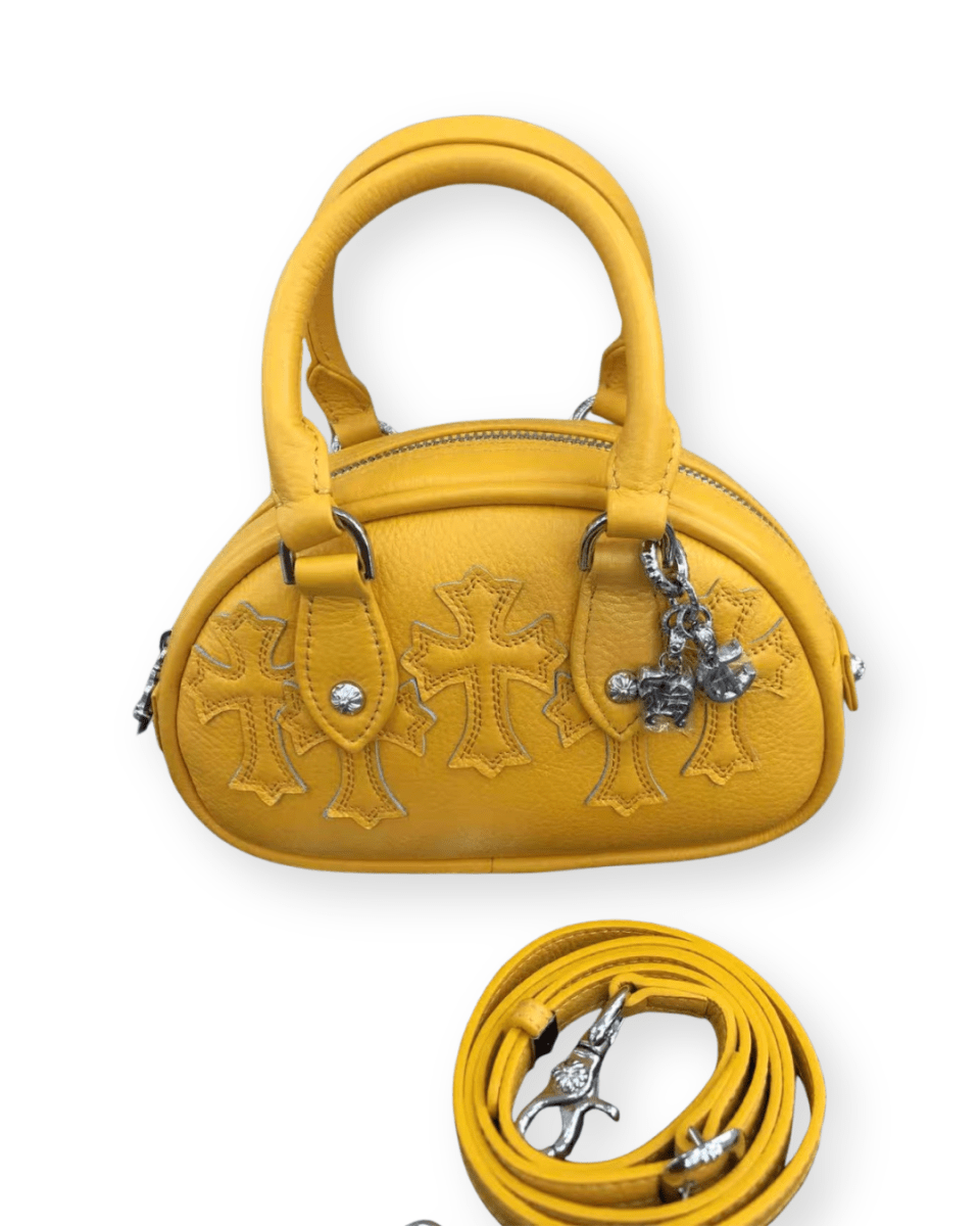 CHROME HEARTS EMBROIDERED CROSS PATCH HANDBAG - VAULT