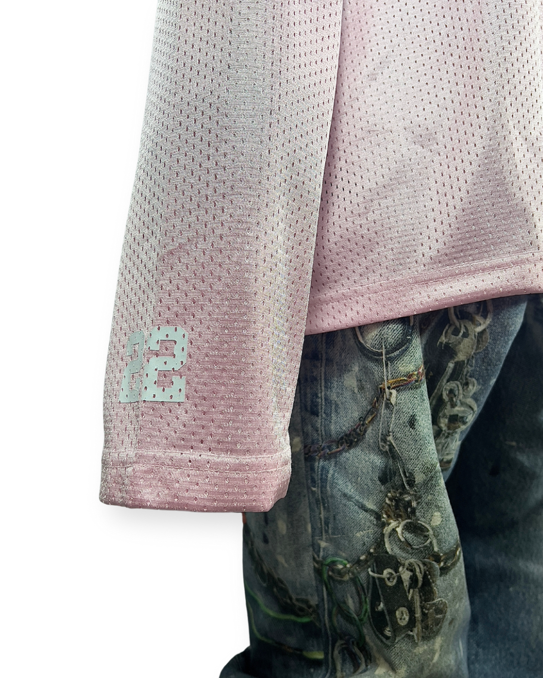 CHROME HEARTS "LOVE YOU" MESH LONG SLEEVE