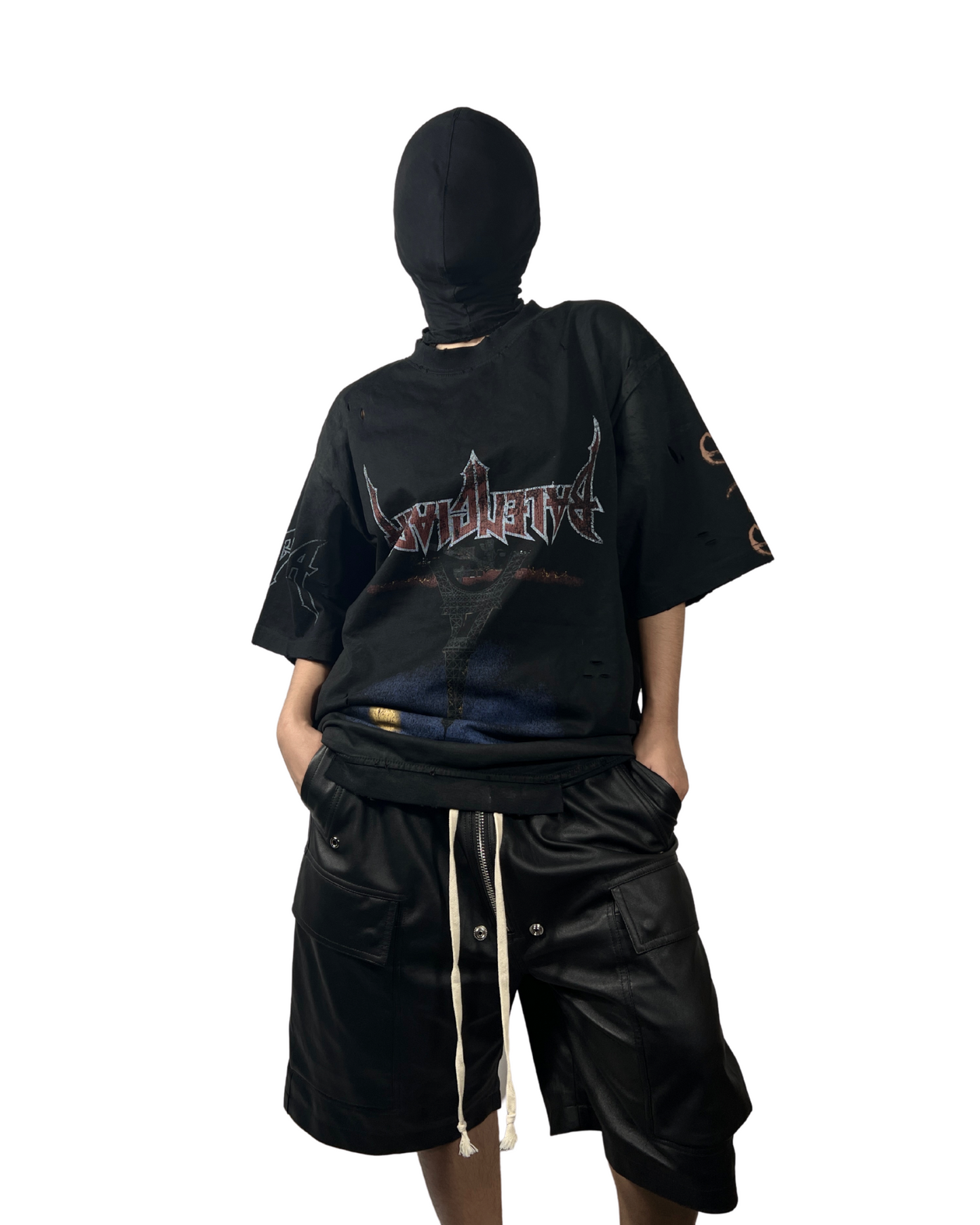 BALENCIAGA PARIS MOON UPSIDE DOWN TEE