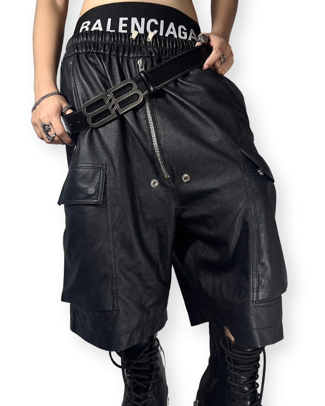 BALENCIAGA "BB SIGNATURE" LEATHER BELT