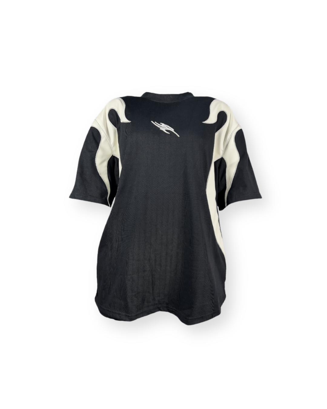 Y2K FLAME LEATHER ACCENT TEE