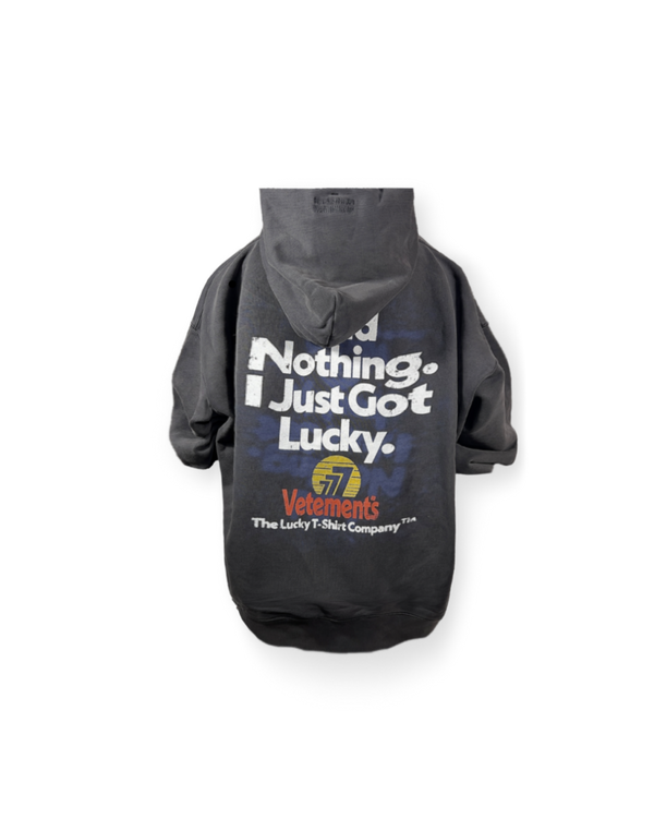 VETEMENTS FW23 “I DID NOTHING JUST GOT LUCKY” OVERSIZED HOODIE