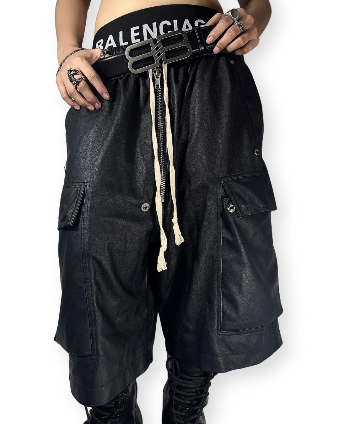 BALENCIAGA "BB SIGNATURE" LEATHER BELT