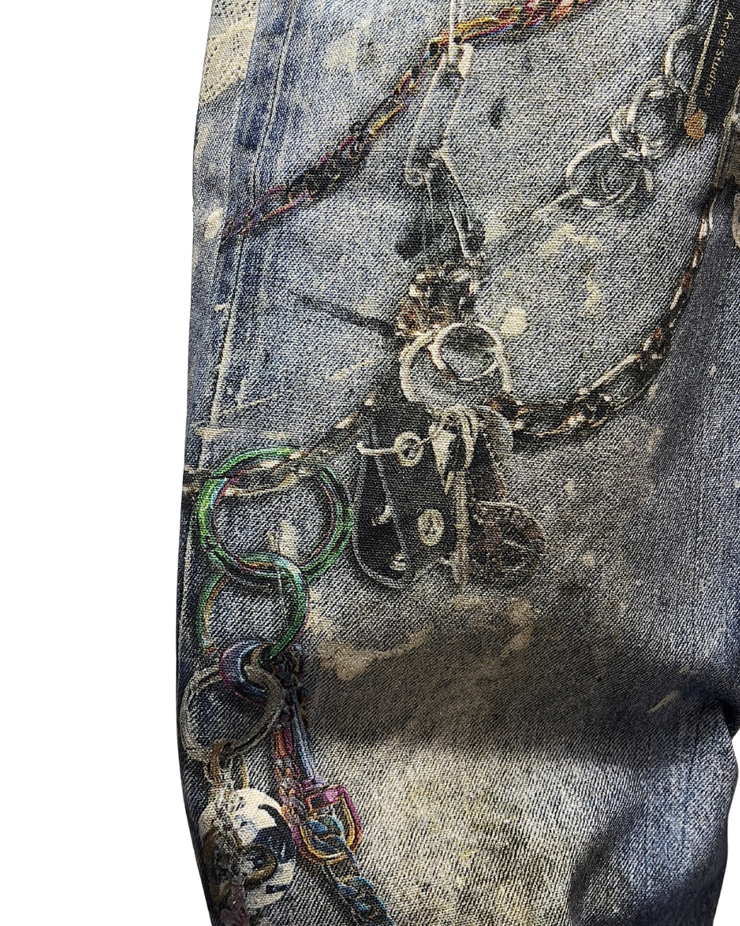 ACNE STUDIOS FW22 3D PRINTED VINTAGE JEANS