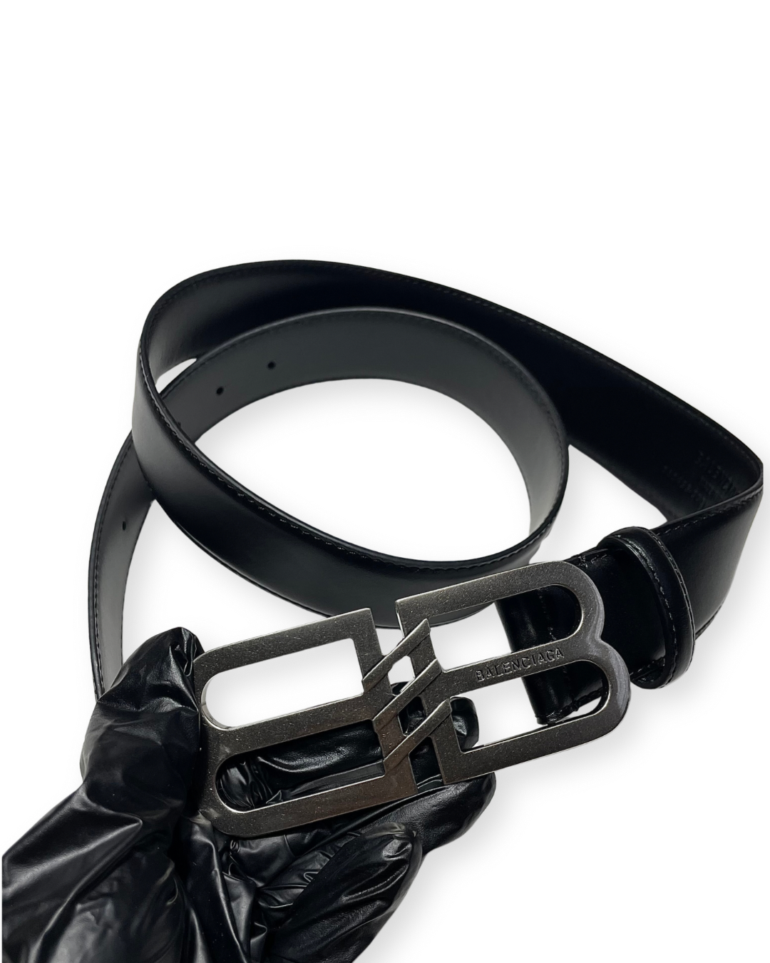 BALENCIAGA "BB SIGNATURE" LEATHER BELT