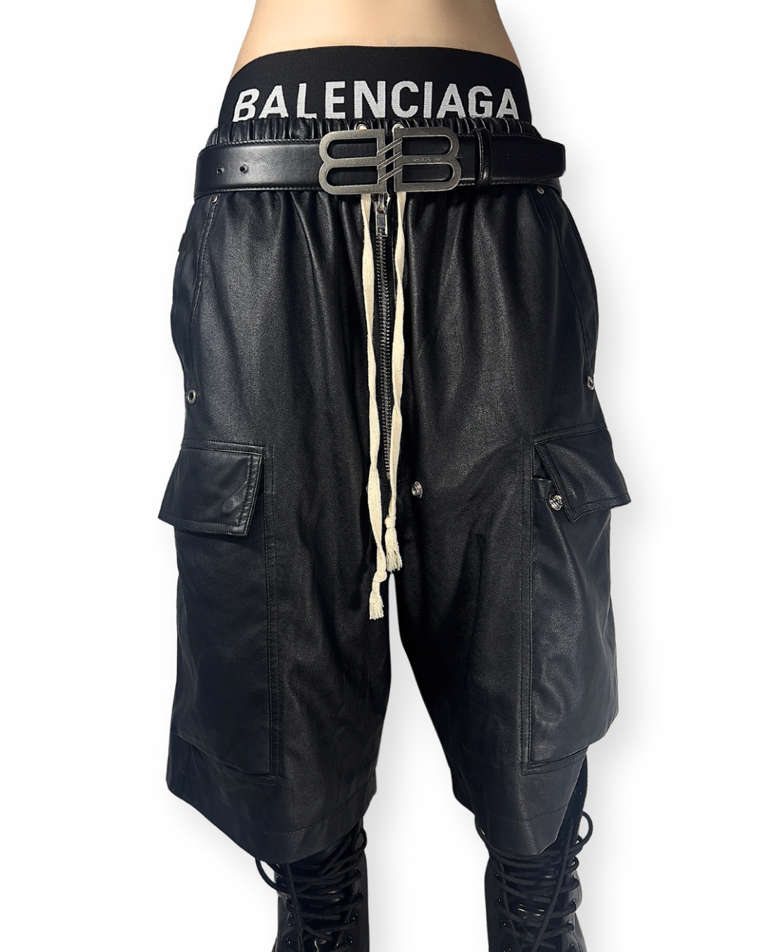 BALENCIAGA "BB SIGNATURE" LEATHER BELT