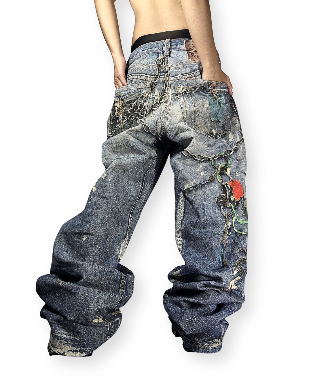 ACNE STUDIOS FW22 3D PRINTED VINTAGE JEANS