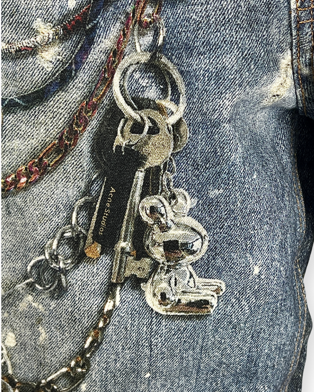 ACNE STUDIOS FW22 3D PRINTED VINTAGE JEANS