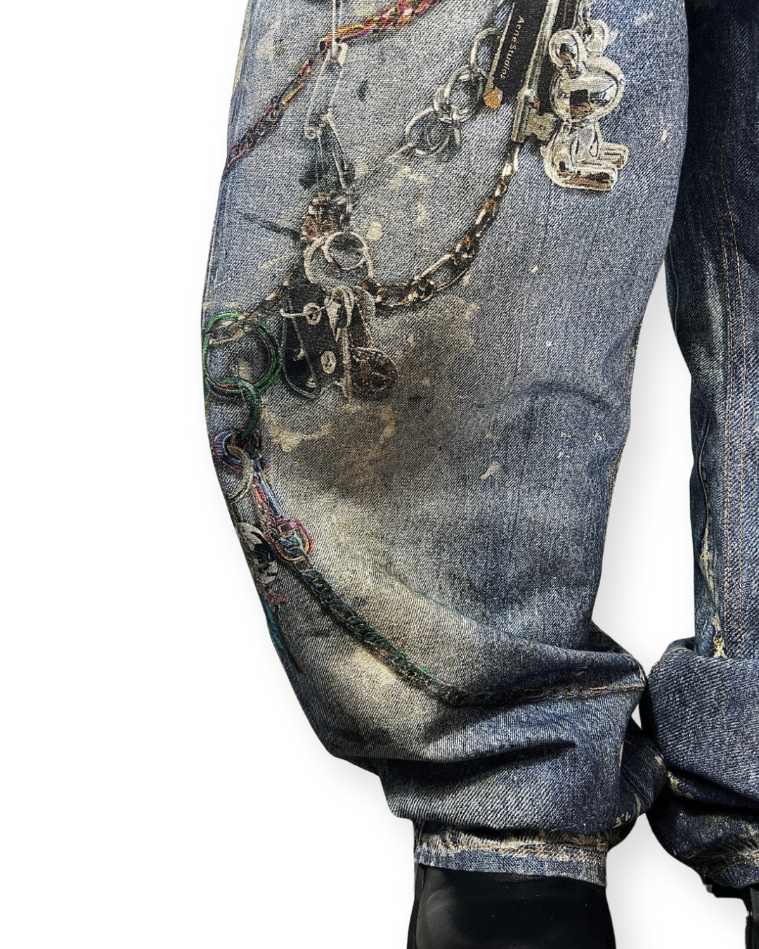 ACNE STUDIOS FW22 3D PRINTED VINTAGE JEANS