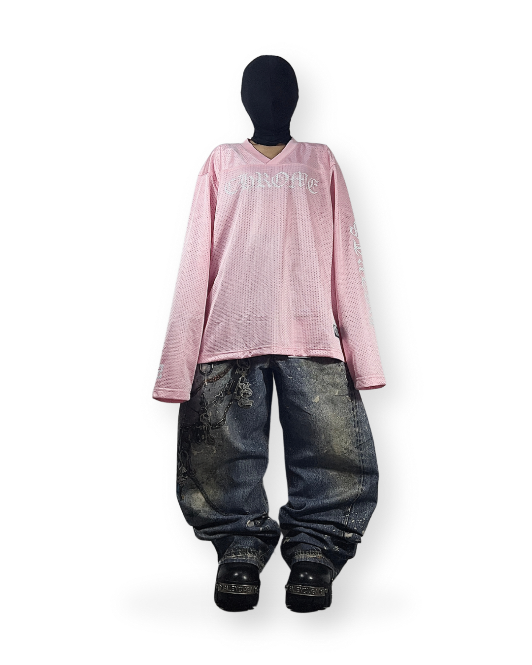 CHROME HEARTS "LOVE YOU" MESH LONG SLEEVE