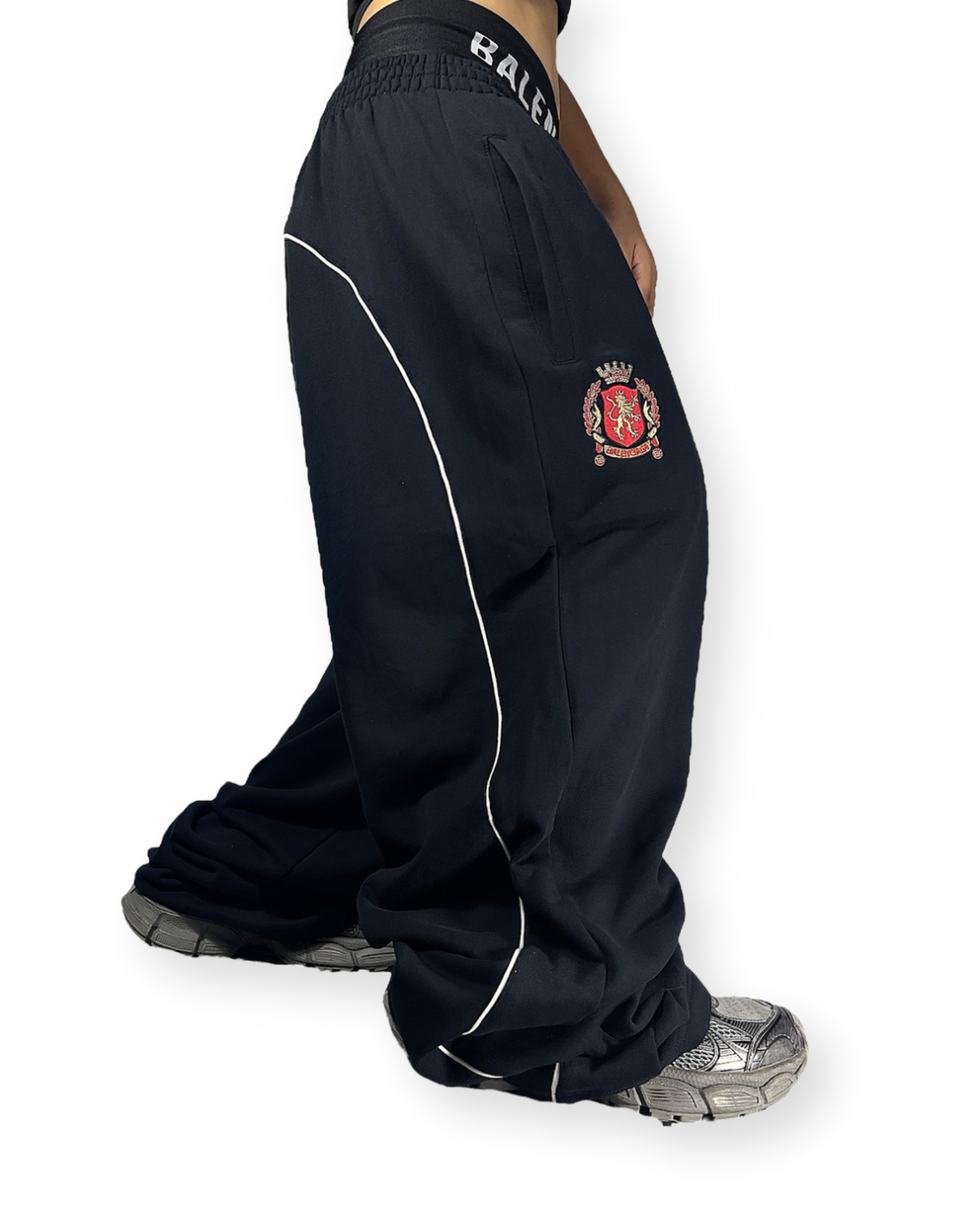 BALENCIAGA FW21 "PARIS SOCCER" EMBROIDERED SWEATPANTS