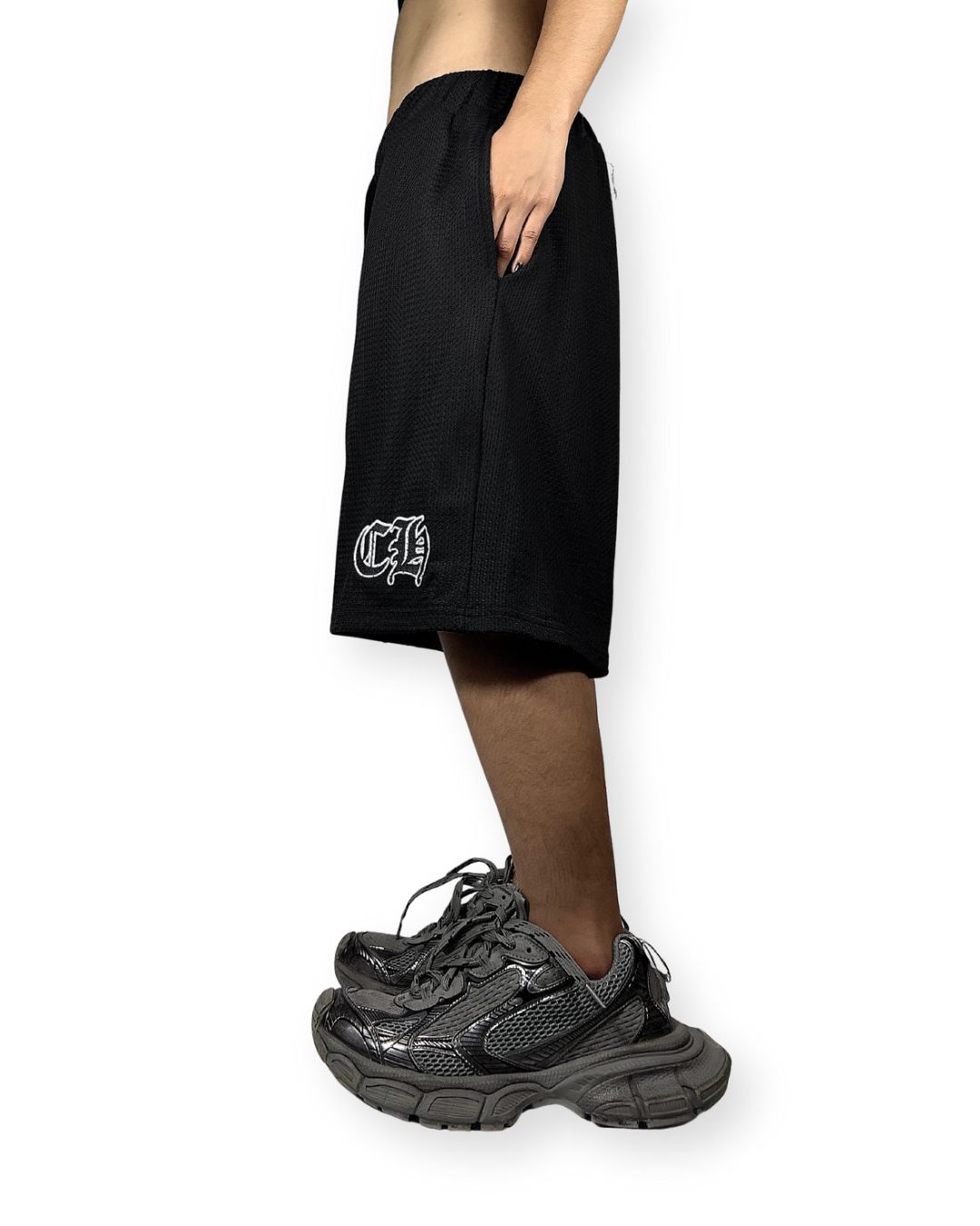 CHROME HEARTS MESH STADIUM FOOTBALL SHORT