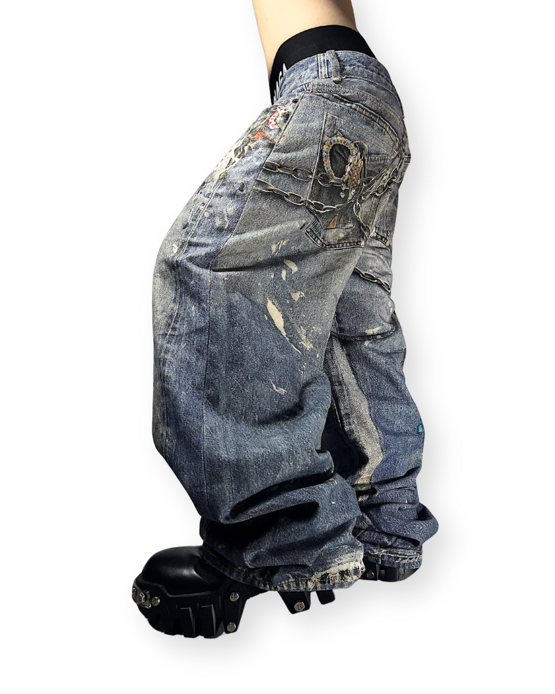 ACNE STUDIOS FW22 3D PRINTED VINTAGE JEANS