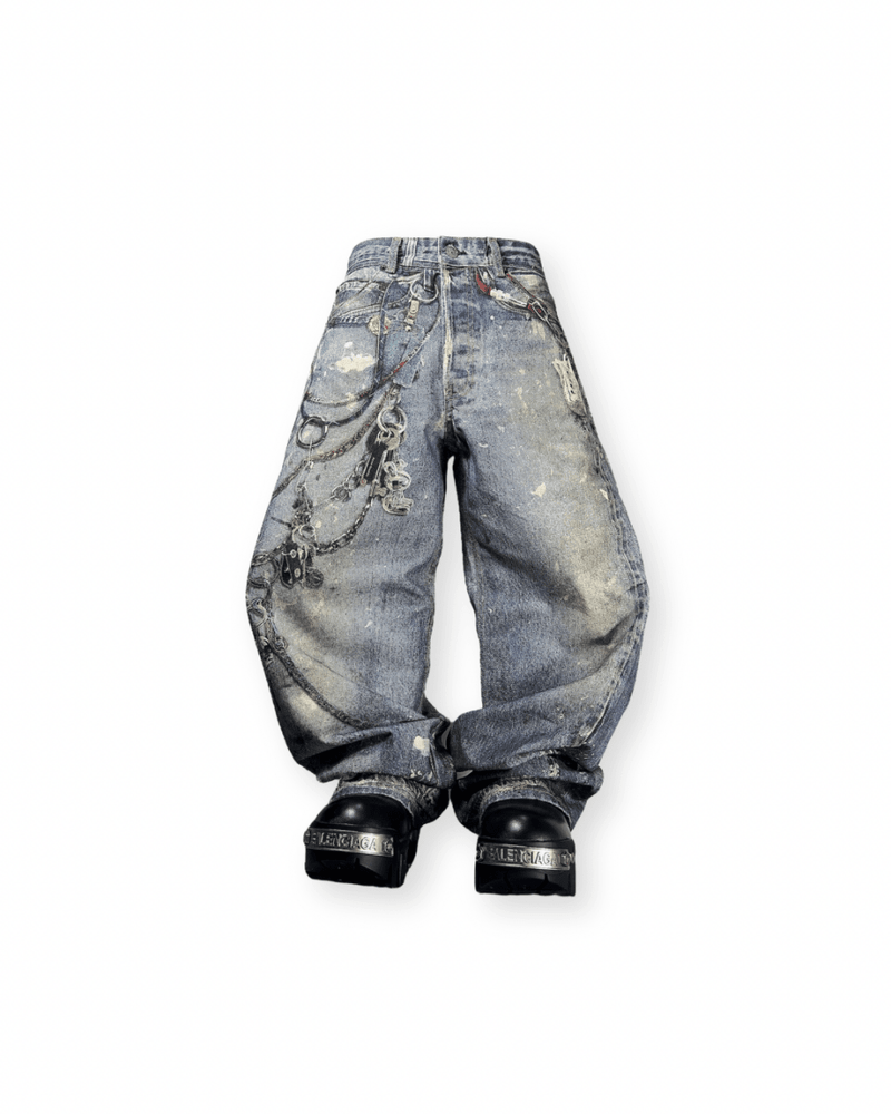 ACNE STUDIOS FW22 3D PRINTED VINTAGE JEANS - VAULT