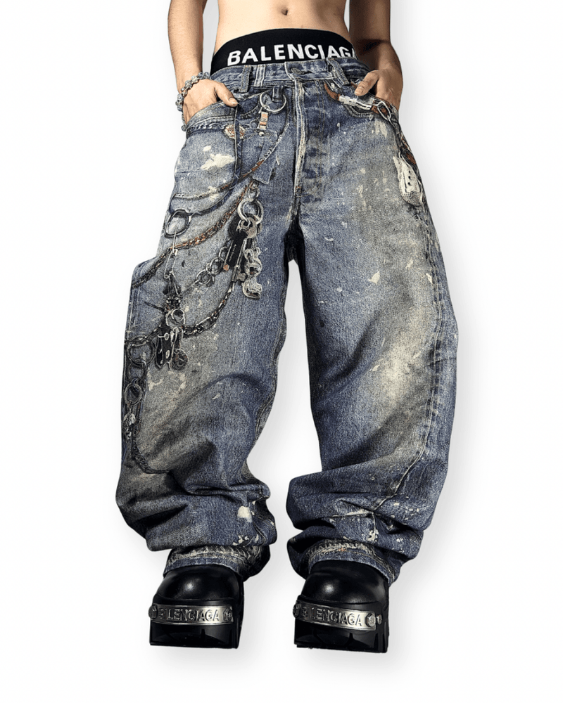 ACNE STUDIOS FW22 3D PRINTED VINTAGE JEANS - VAULT