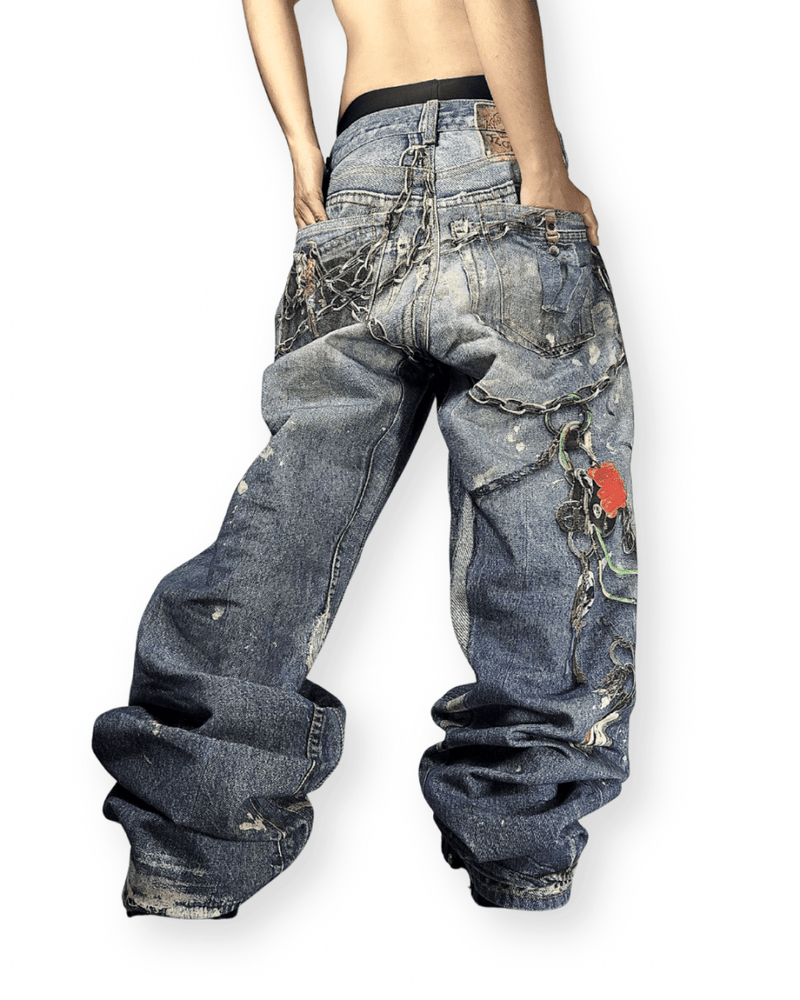 ACNE STUDIOS FW22 3D PRINTED VINTAGE JEANS - VAULT