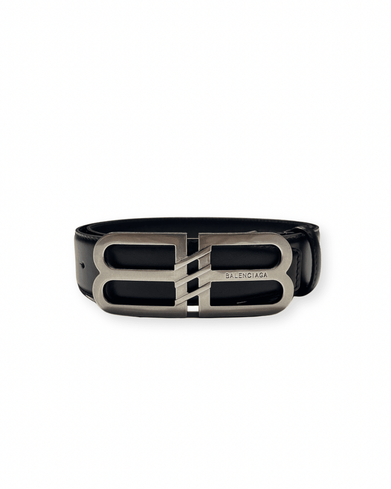 BALENCIAGA "BB SIGNATURE" LEATHER BELT - VAULT