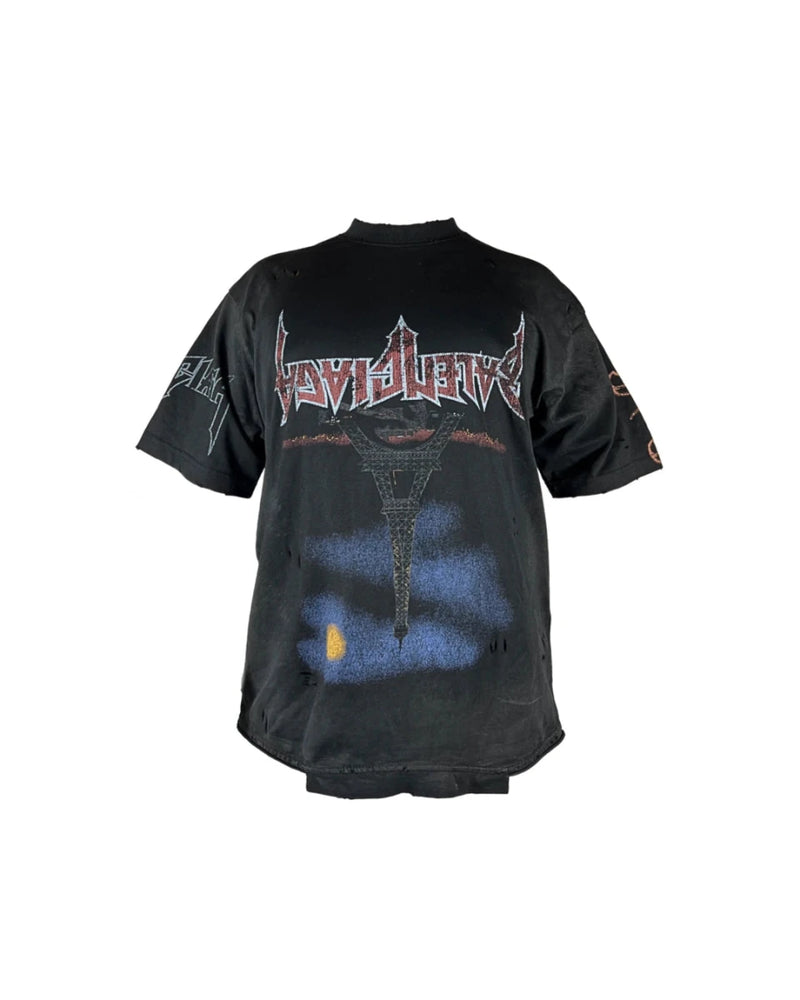 BALENCIAGA PARIS MOON UPSIDE DOWN TEE - VAULT