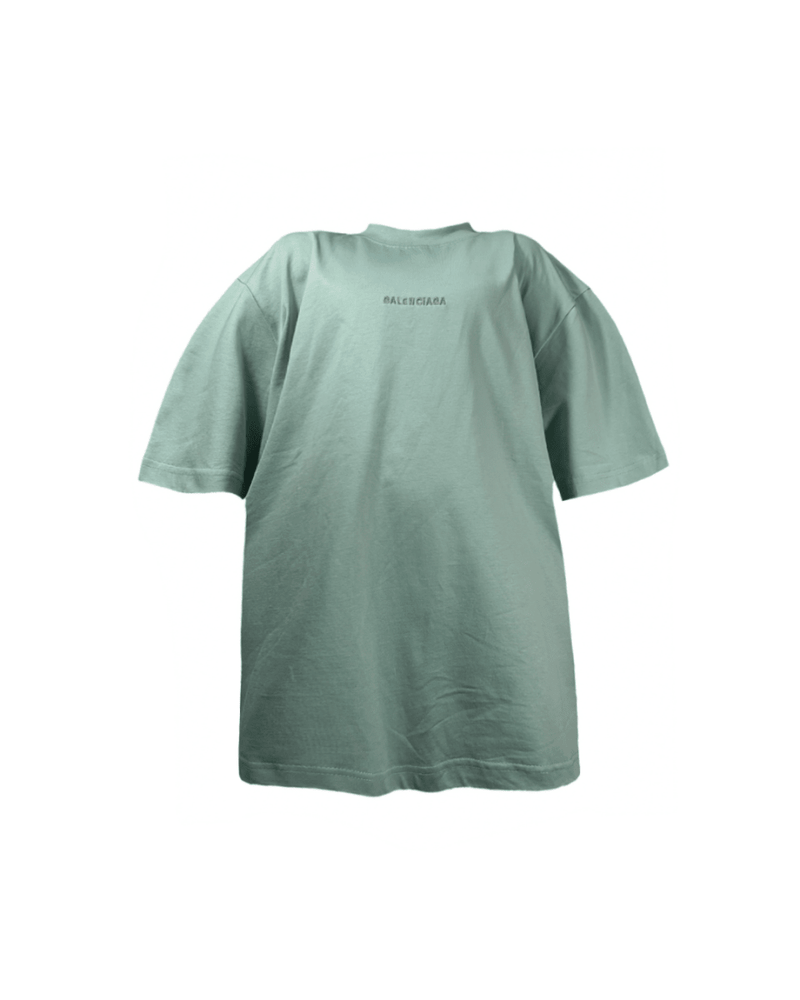BALENCIAGA SS22 EMBROIDERED LOGO TEE - VAULT