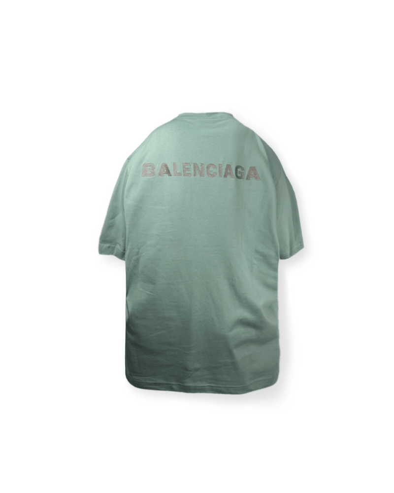 BALENCIAGA SS22 EMBROIDERED LOGO TEE - VAULT