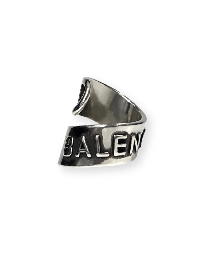 BALENCIAGA SS22 LOGO GOURMETTE RING (GIFT) - VAULT