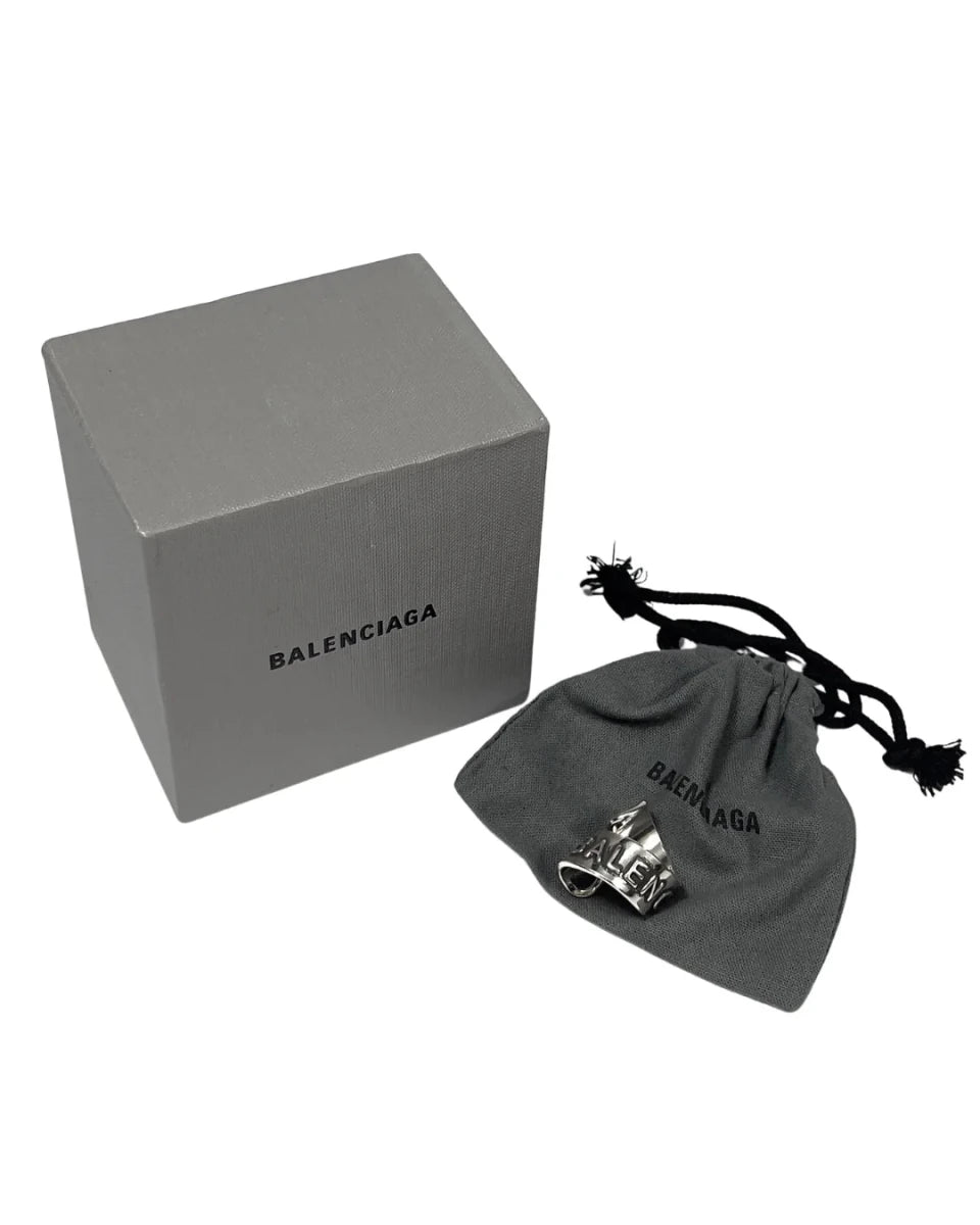 BALENCIAGA SS22 LOGO GOURMETTE RING (GIFT) - VAULT