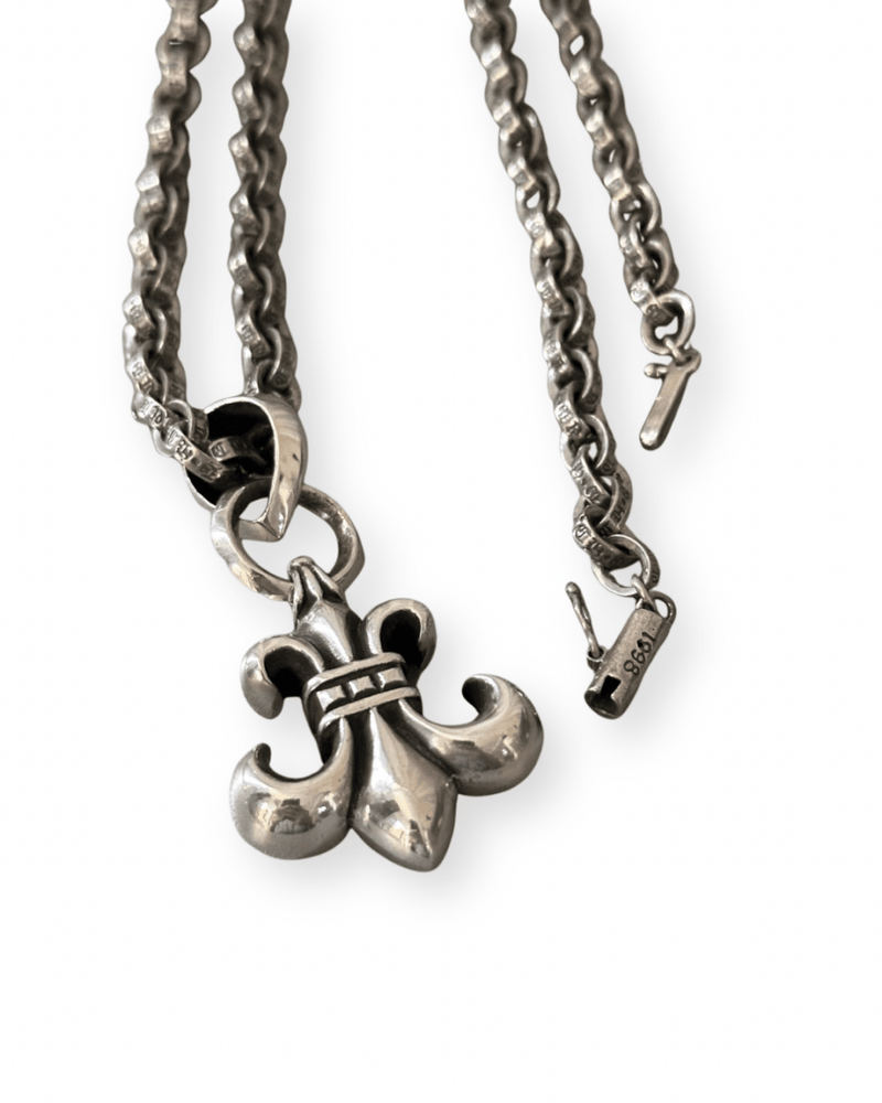 CHROME HEARTS BS "FLEUR DE LIS" PAPERCHAIN NECKLACE - VAULT