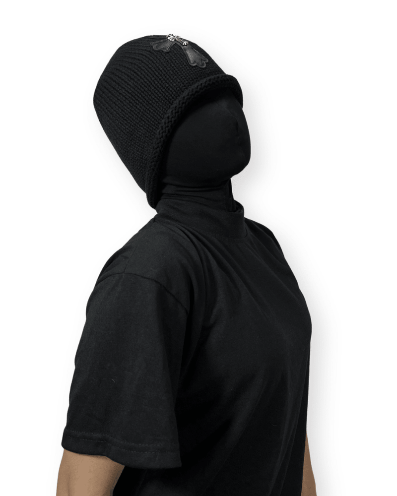 CHROME HEARTS CASHMERE WITH SILVER CROSS BEANIE - VAULT
