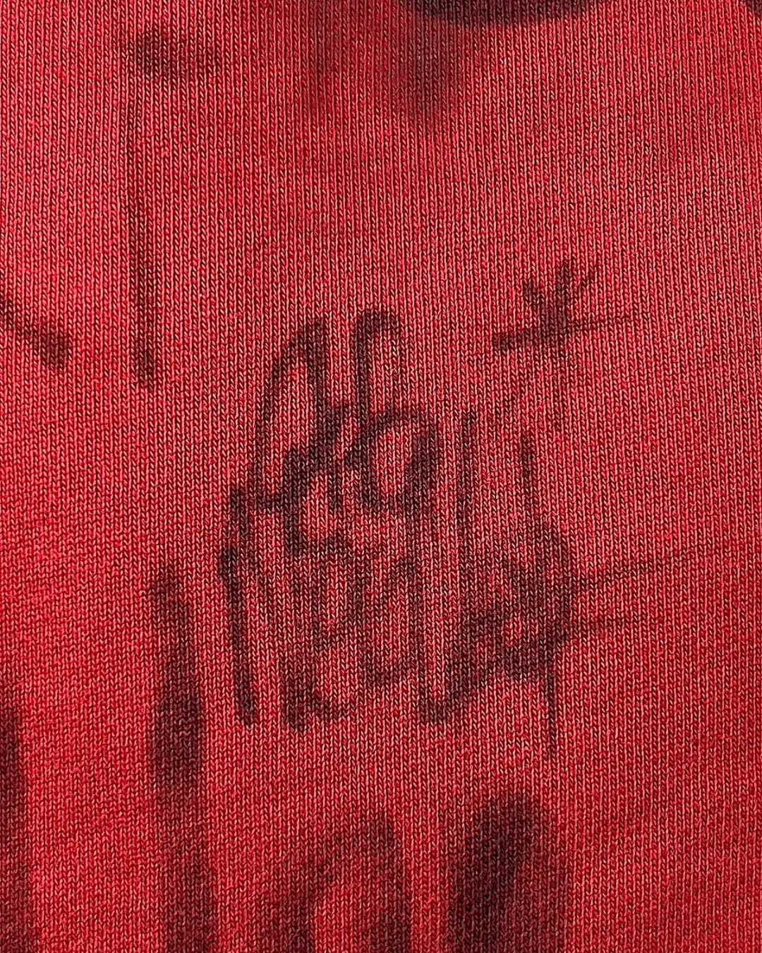 BALENCIAGA SS23 RED SKATER GRAFFITI ZIP-UP HOODIE