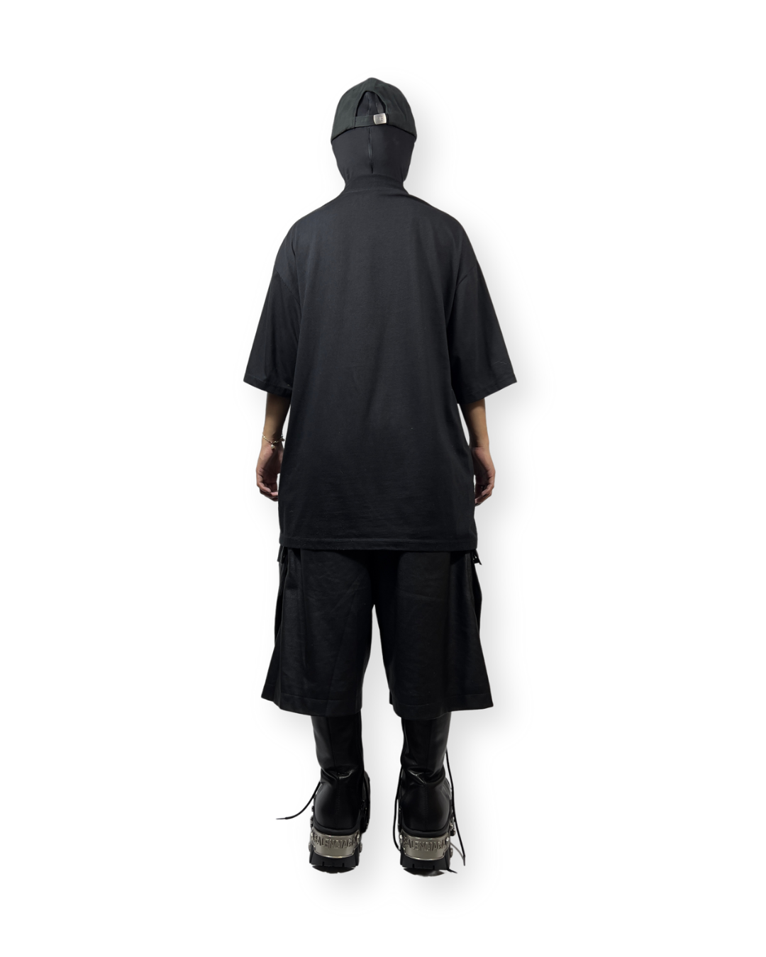 BALENCIAGA SS21 BLACK DIAGONAL LOGO CAP