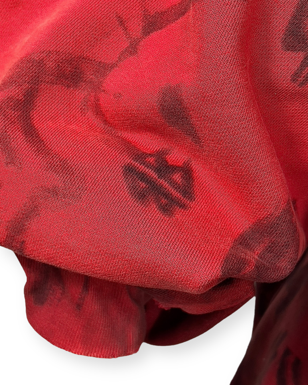 BALENCIAGA SS23 RED SKATER GRAFFITI ZIP-UP HOODIE