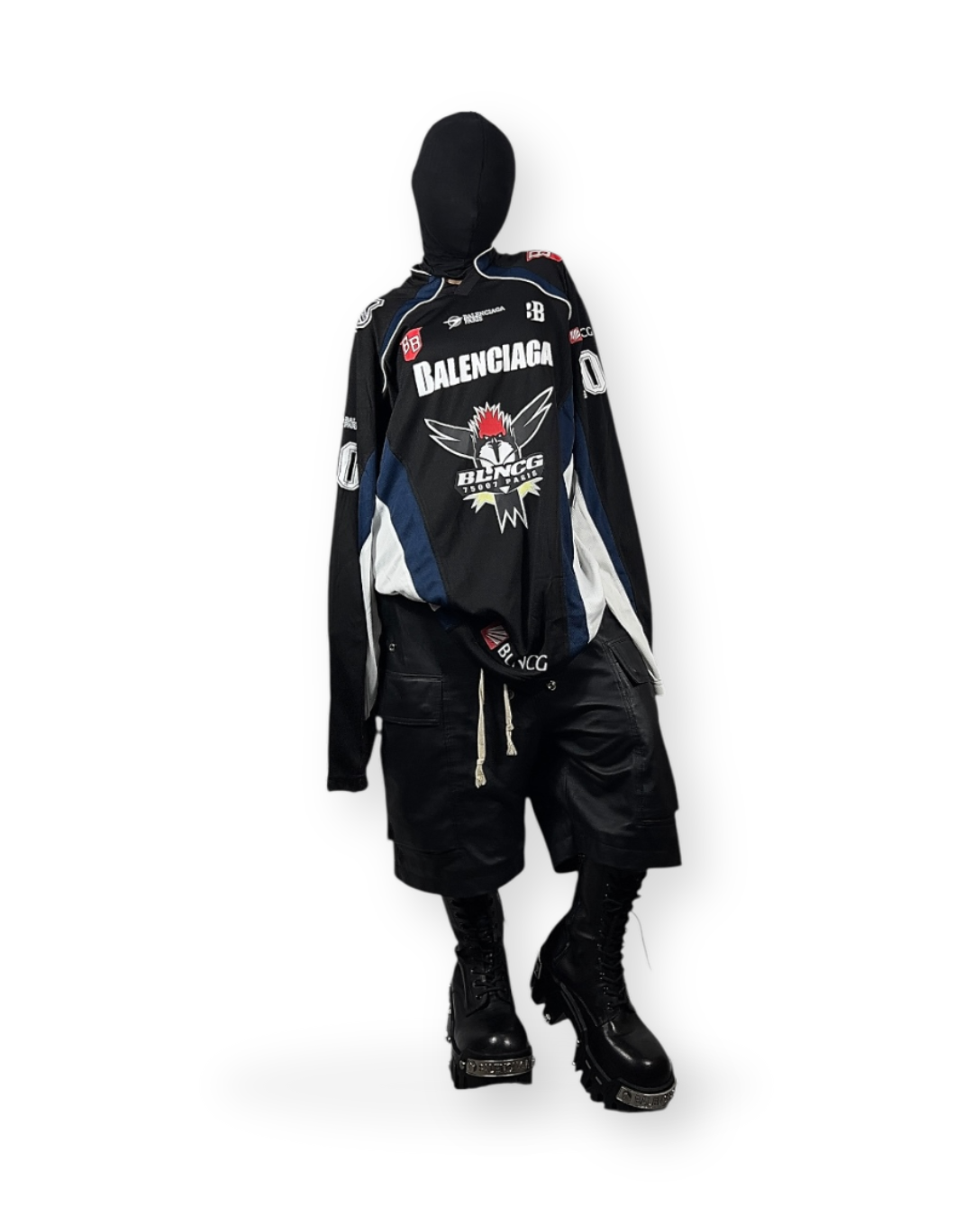 BALENCIAGA SS22 HOCKEY PANELLED LONG-SLEEVE