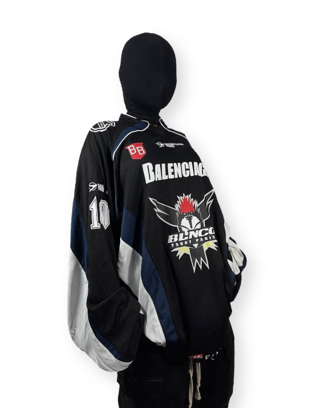 BALENCIAGA SS22 HOCKEY PANELLED LONG-SLEEVE