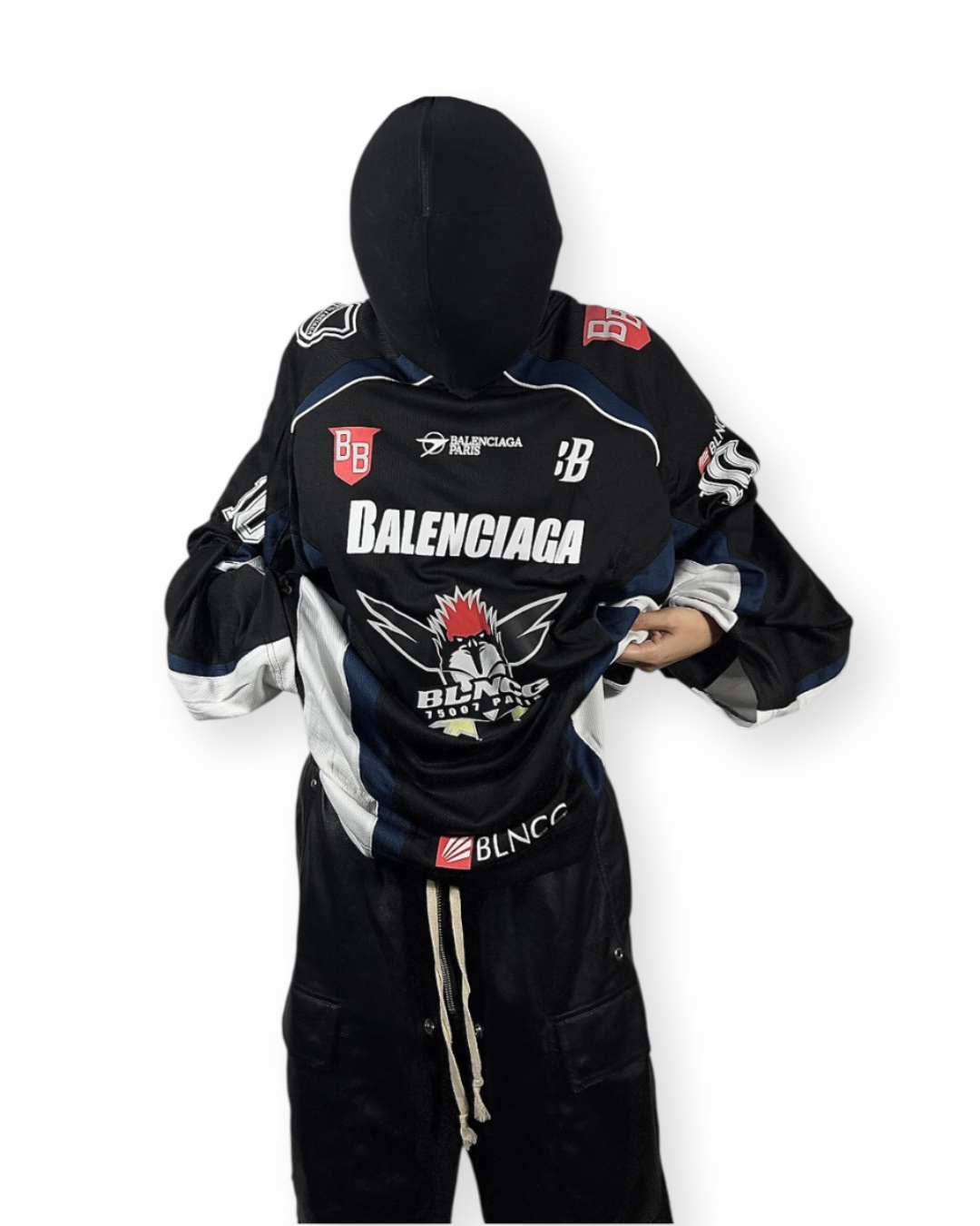 BALENCIAGA SS22 HOCKEY PANELLED LONG-SLEEVE