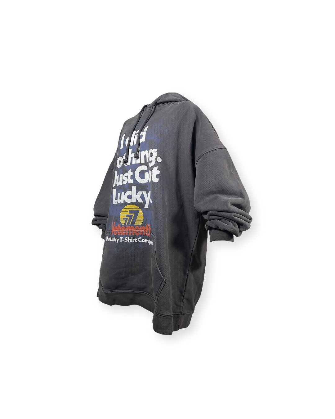 VETEMENTS FW23 “I DID NOTHING JUST GOT LUCKY” OVERSIZED HOODIE