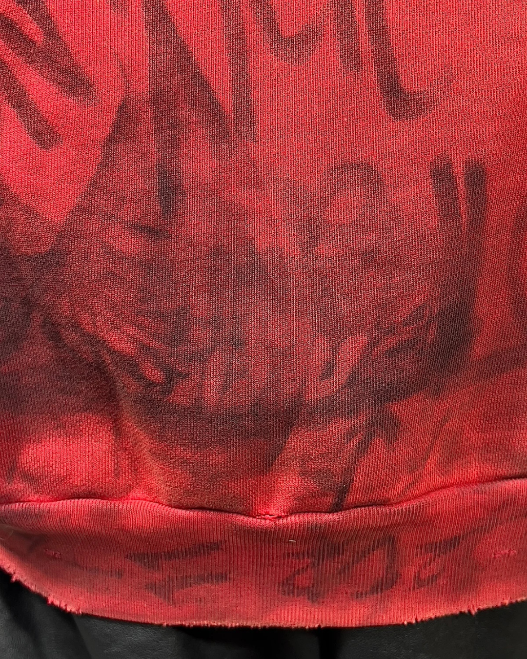 BALENCIAGA SS23 RED SKATER GRAFFITI ZIP-UP HOODIE