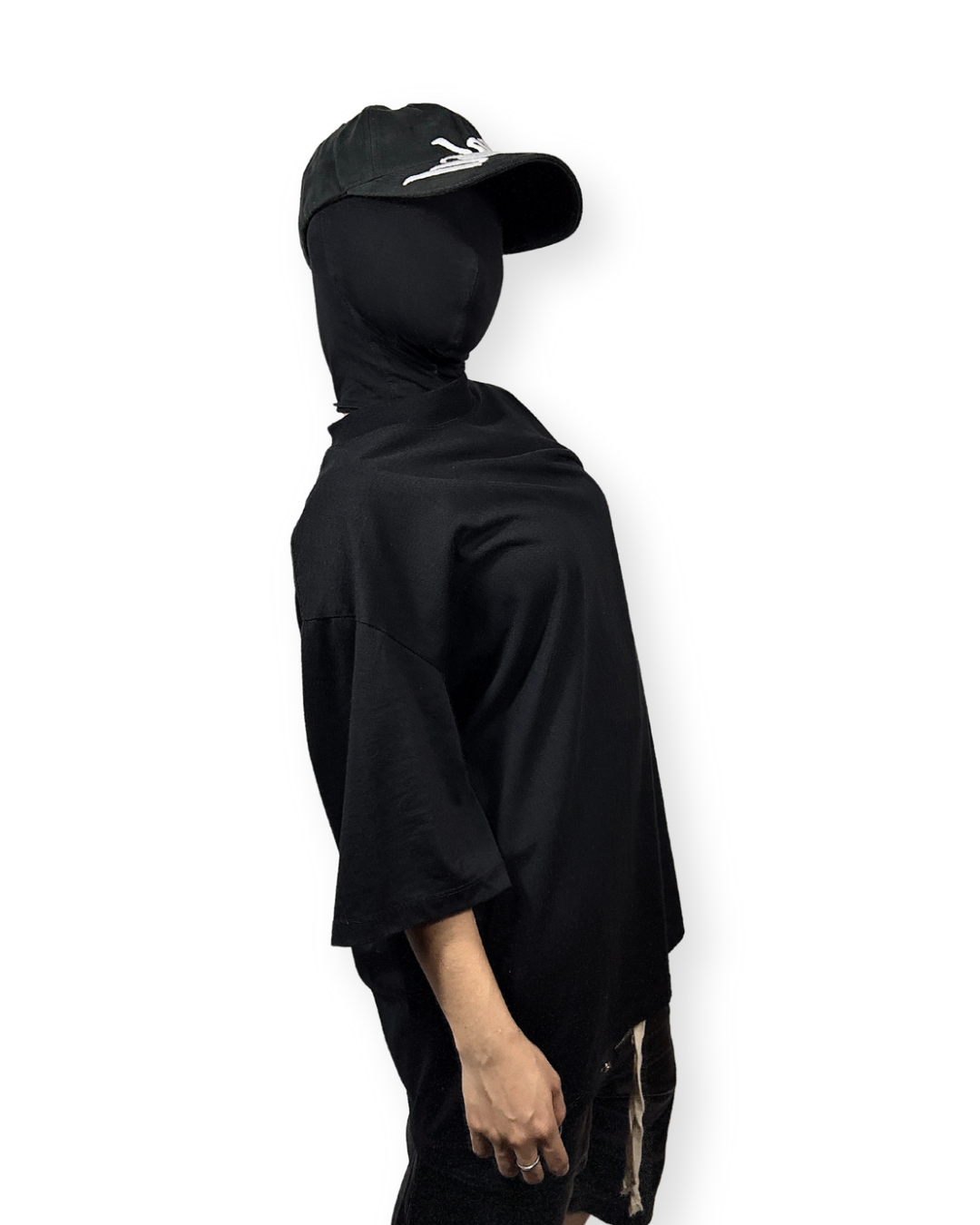 BALENCIAGA SS21 BLACK DIAGONAL LOGO CAP