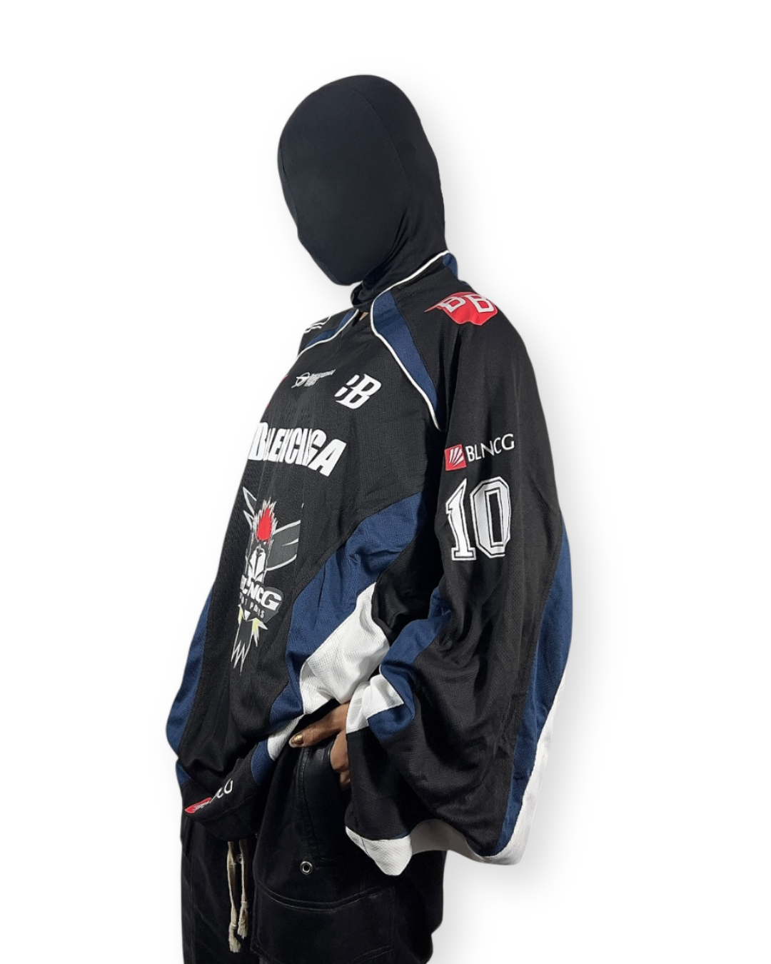 BALENCIAGA SS22 HOCKEY PANELLED LONG-SLEEVE