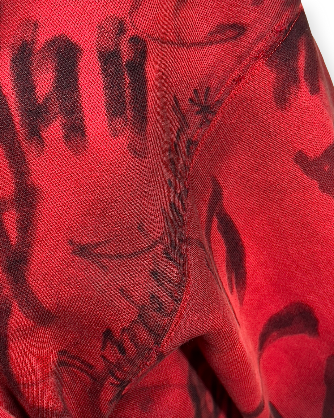 BALENCIAGA SS23 RED SKATER GRAFFITI ZIP-UP HOODIE