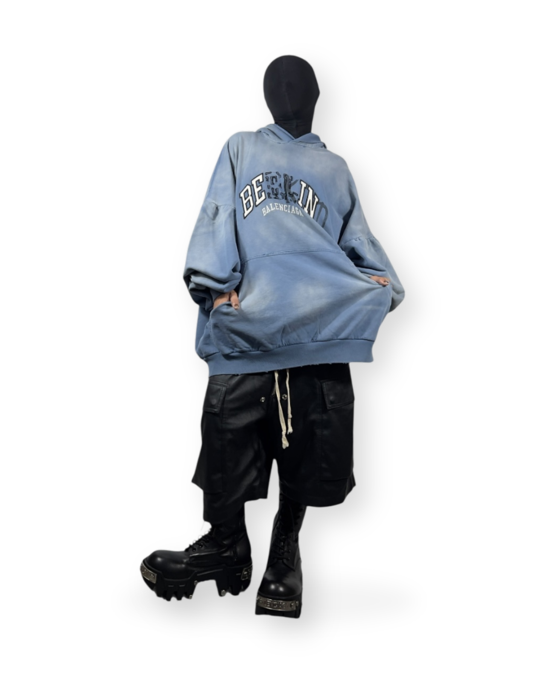 BALENCIAGA FW21 "BE KIND" DISTORTED LOGO HOODIE