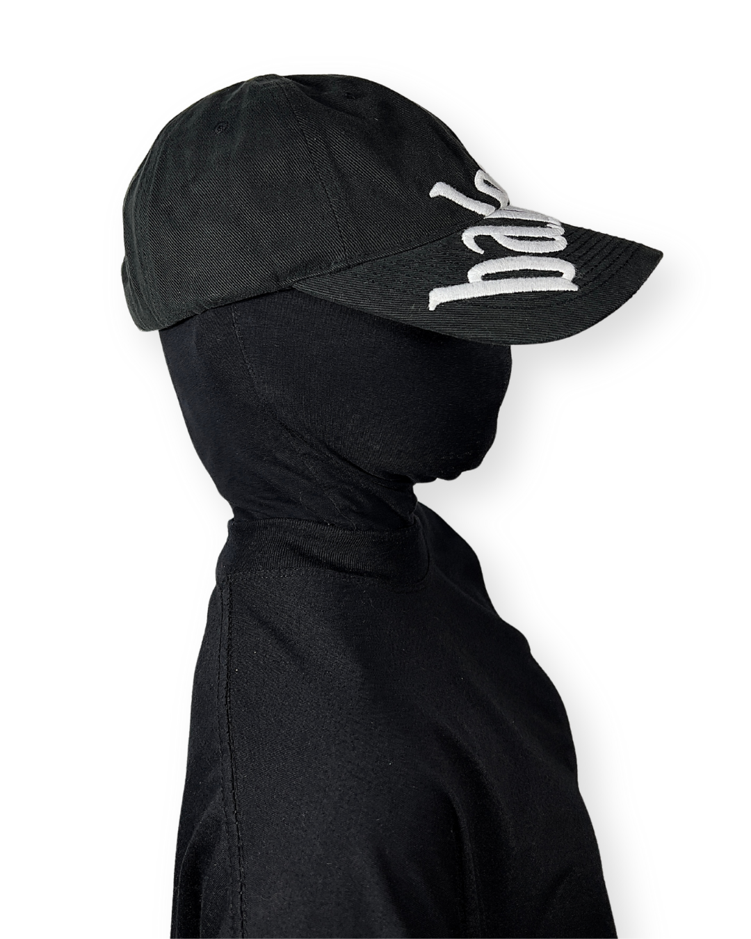 BALENCIAGA SS21 BLACK DIAGONAL LOGO CAP