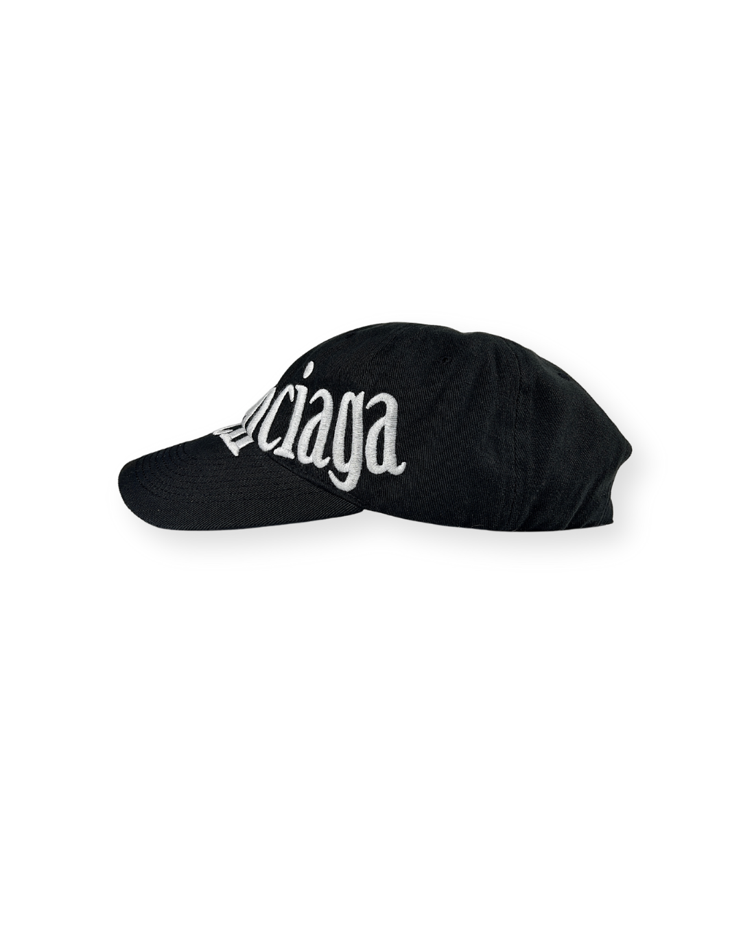 BALENCIAGA SS21 BLACK DIAGONAL LOGO CAP