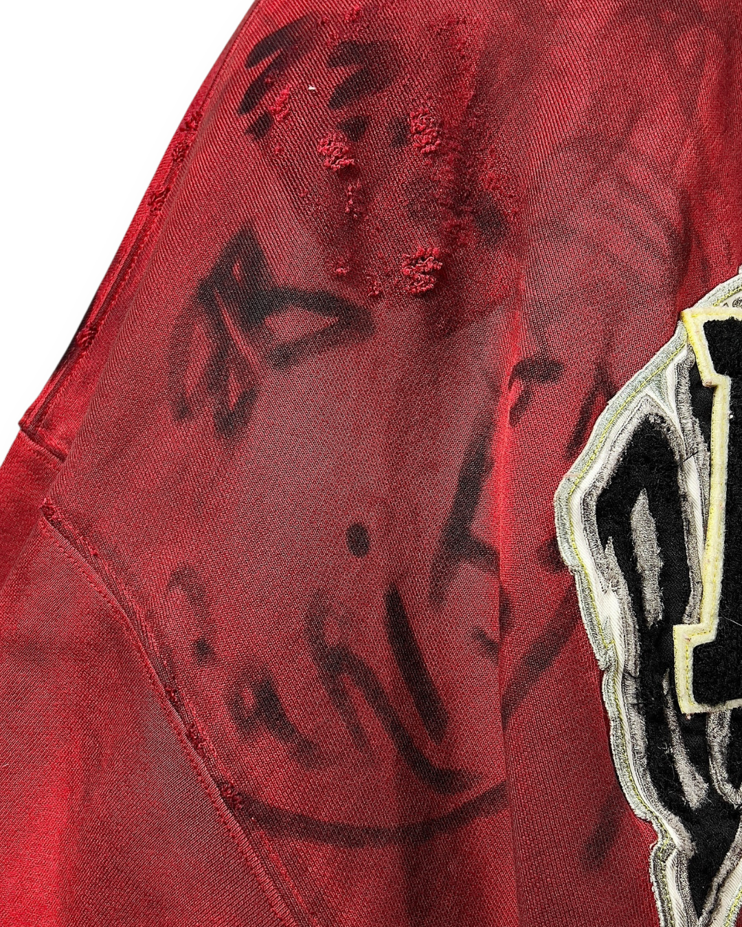 BALENCIAGA SS23 RED SKATER GRAFFITI ZIP-UP HOODIE