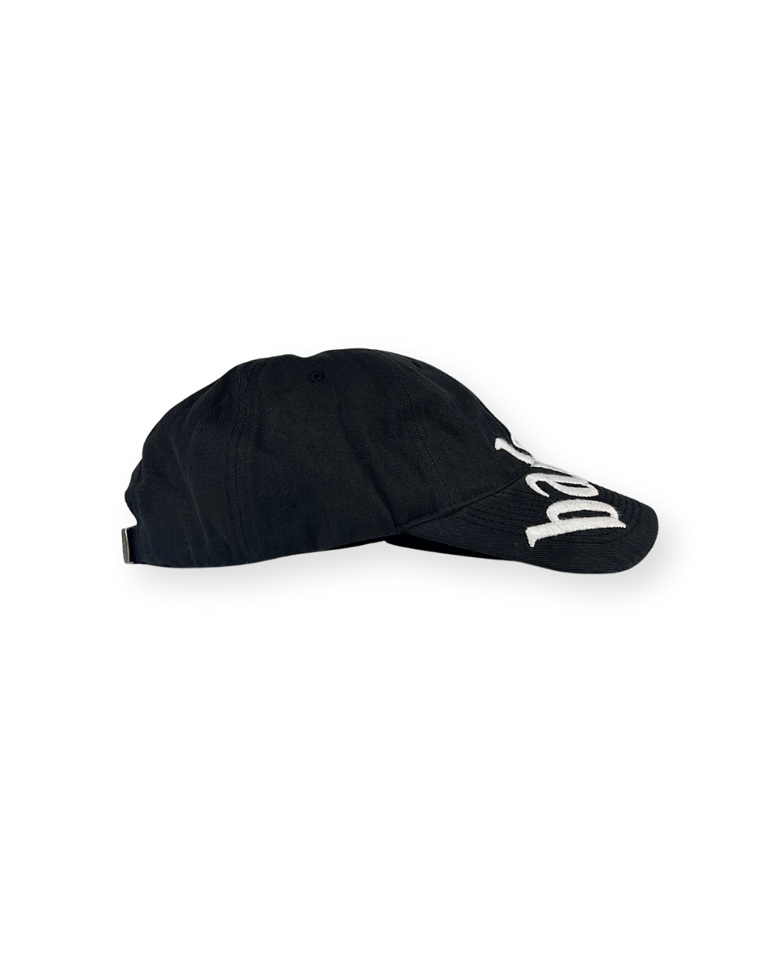 BALENCIAGA SS21 BLACK DIAGONAL LOGO CAP