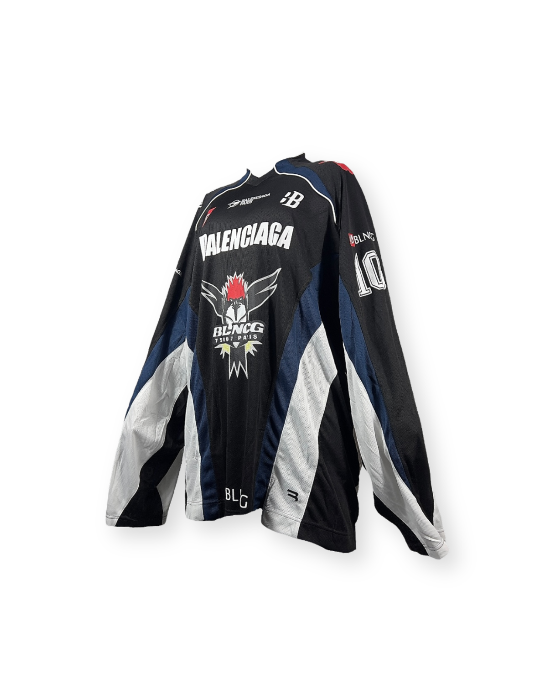 BALENCIAGA SS22 HOCKEY PANELLED LONG-SLEEVE