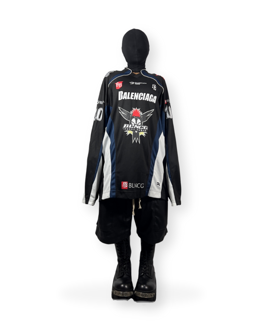 BALENCIAGA SS22 HOCKEY PANELLED LONG-SLEEVE