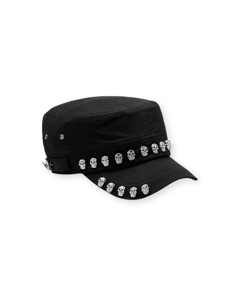 SKULL RIVET COTTON SNAPBACK CAP - VAULT
