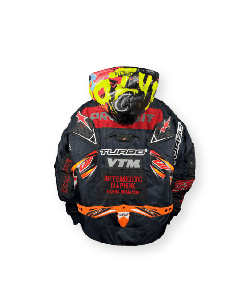 VETEMENTS FW18 MOTO RACING BOMBER JACKET - VAULT